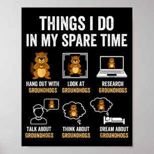 Lustige Dinge, die ich in meiner Freizeit mache Hu Poster