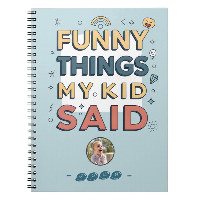 Lustige Dinge, die mein Kind gesagt hat Spielerisc Notizblock (Vorderseite)