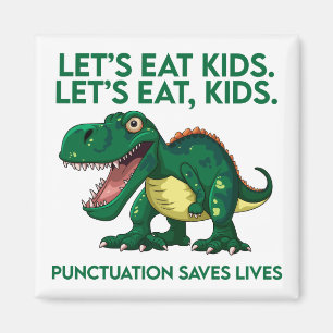 Lustige Dinosaurier-Grammatik-Lektion Magnet
