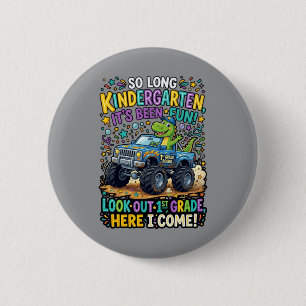 Lustige Dinosaurier-Kindergarten-Abschluss - Achtu Button