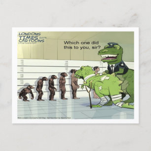 Lustige Dinosaurier-Polizei-Aufgebot Postkarte
