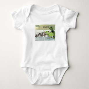 Lustige Dinosaurier-Polizei-Comic Baby Strampler