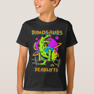 Lustige Dinosaurier Und Deadlifts Gewichtheben Bod T-Shirt