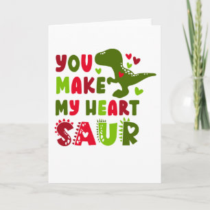 Lustige Dinosaurier Valentinstagskarte Karte