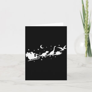 Lustige Dinosaurier-Weihnachtsmann-Schlitten-Weihn Karte