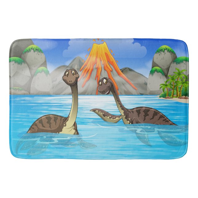 Lustige Dinosaurierbadmatten Badematte (Vorderseite)