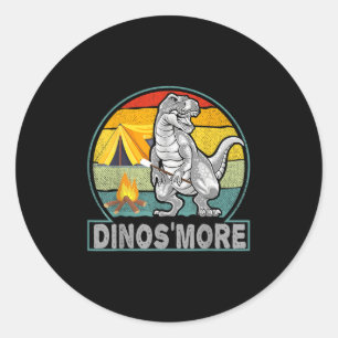 Lustige Dinosmore Camping Dinosaur Camp Smore Dino Runder Aufkleber