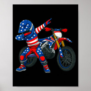 Lustige Dirt Bike Kunst Fahrer Motocross Motorrad  Poster