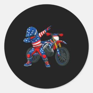 Lustige Dirt Bike Kunst Fahrer Motocross Motorrad Runder Aufkleber