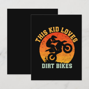 Lustige Dirt Bikes für Kinder RSVP Karte