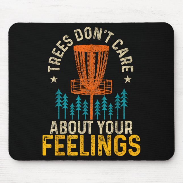 Lustige Disc Golf Bekleidung Co. Disc Golf Bäume i Mousepad (Vorne)
