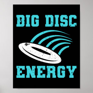 Lustige Disc Golf Große Scheiben Energie Poster