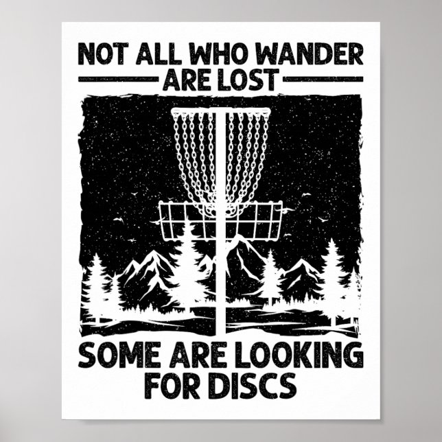 Lustige Disc-Golf-Kunst für Männer Frauen Disc-Gol Poster (Vorne)