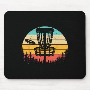 Lustige Disc-Golf-Kunst für Männer Frauen Vintage Mousepad