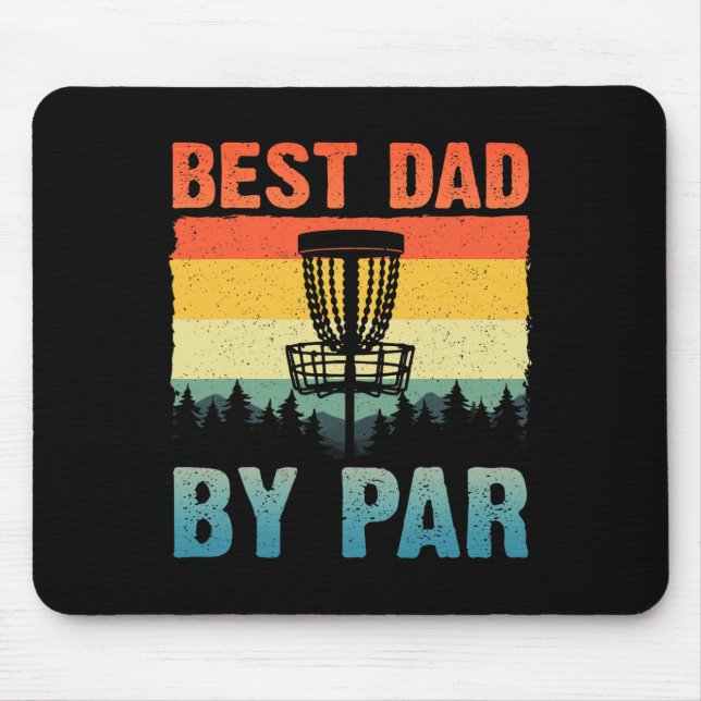 Lustige Disc-Golf-Kunst für Männer Papa Disc-Golf- Mousepad (Vorne)