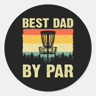 Lustige Disc-Golf-Kunst für Männer Papa Disc-Golf- Runder Aufkleber