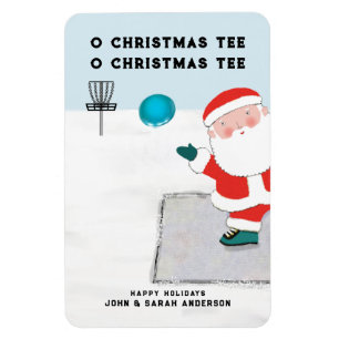 Lustige Disc-Golf-Weihnachtskarte Magnet