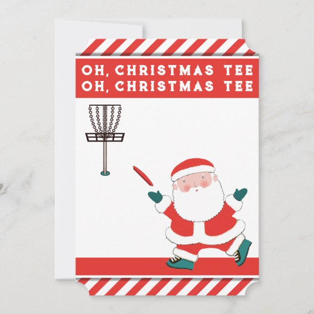 Lustige Disc-Golf-Weihnachtskarten Feiertagskarte (Vorderseite)