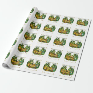 Lustige DnD Häuser und Menschen für Gamer Dungeons Geschenkpapier