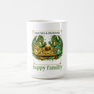 Lustige DnD-Häuser und Menschen für Gamer-Dungeons Kaffeetasse