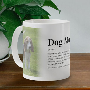 Lustige Dog Mom Definition Foto Kaffeetasse