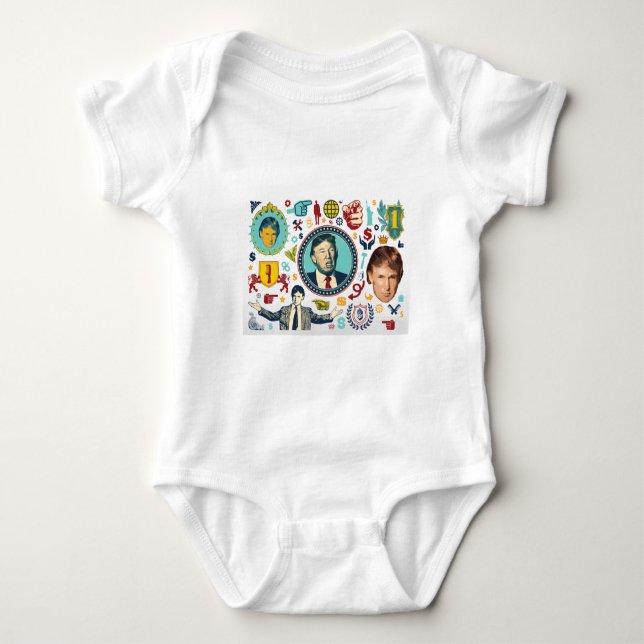 lustige Donald Trump Baby Strampler (Vorderseite)