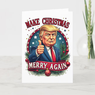 Lustige Donald Trump Frohe Weihnachtskarte Feiertagskarte