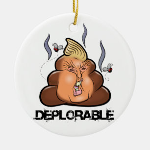 Lustige Donald- Trump - Trumpy-PooPoo Emoji Ikone Keramik Ornament