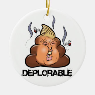 Lustige Donald- Trump - Trumpy-PooPoo Emoji Ikone Keramik Ornament