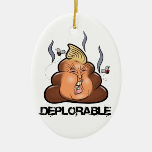 Lustige Donald- Trump - Trumpy-PooPoo Emoji Ikone Keramikornament