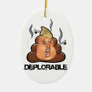 Lustige Donald- Trump - Trumpy-PooPoo Emoji Ikone Keramikornament