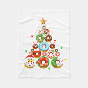 Lustige Donuts Weihnachtsbaum Lichter Xmas Pjs Jun Fleecedecke