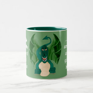 Lustige Drache-Tasse Zweifarbige Tasse