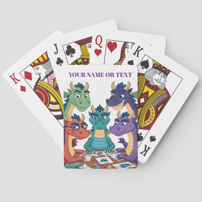 Lustige Drachen Spielkarten (Rückseite)