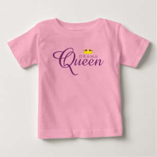 Lustige Drama-Queen mit königlicher Krone Baby T-shirt