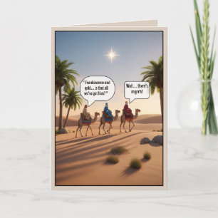 Lustige Drei-Weise-Männer-Weihnachten Karte