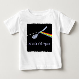 Lustige dunkle Seite des Löffel-Kleinkind-T-Shirts Baby T-shirt