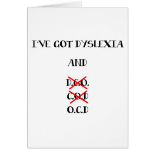 Lustige Dyslexie/O.C.D. Design