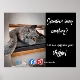 lustige echte Anwesen Postkarte verkrampfte lebend Poster