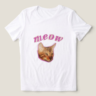 Lustige echte Katze – "Miau" Meme-Design – Hilaris Tri-Blend Shirt