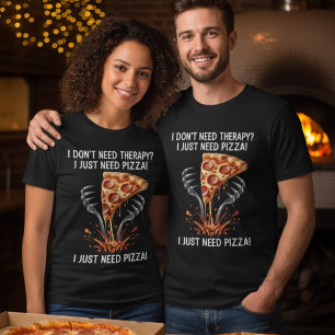 Lustige Edgy-Pizza-Therapie Ich brauche nur Pizza Tri-Blend Shirt