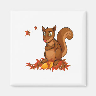 Lustige Eichhörnchen-Nüsse Herren-Tier-Wildtier-Hu Magnet
