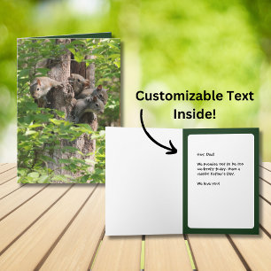 Lustige Eichhörnchen Tier individuelles Text Vater Karte