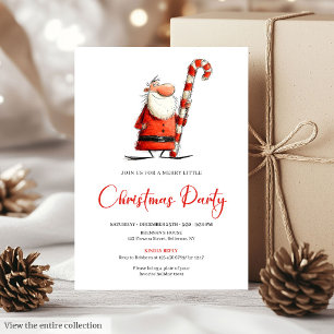 Lustige eigenartige Santa-Handschrift-Party-Einlad Einladung