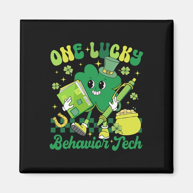 Lustige Ein Glückliches Verhalten Tech St Patricks Magnet (Vorne)