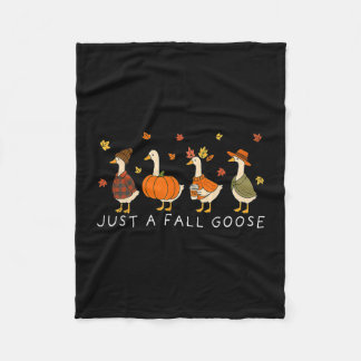 Lustige einfach eine gemütliche Gans Herbsttier He Fleecedecke