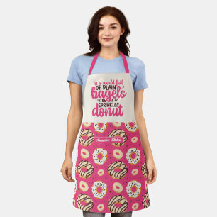 Lustige einfache Bagels mit Sprinkles-Donut Süßes Schürze