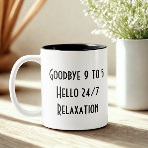 lustige, einfache Rente Zweifarbige Tasse