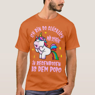 Lustige Einhorn Glck Regenbogen Wellness-Center Un T-Shirt