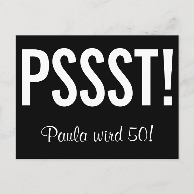 Lustige Einladung als Postkarte (Vorderseite)